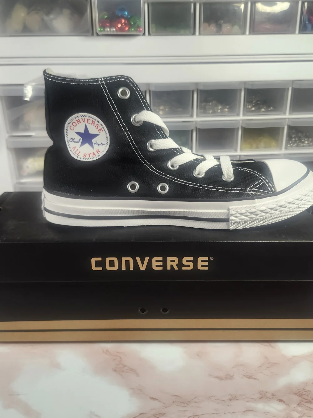 Converse Kids Black & White High Top Sneaker